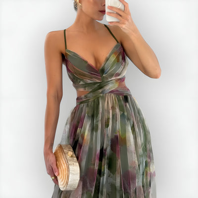 Rosa™ | Abito lungo floreale