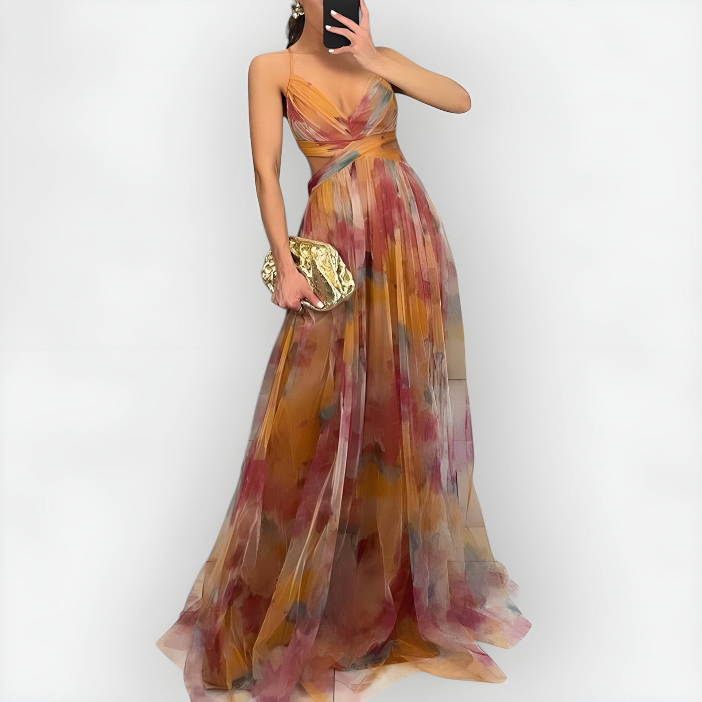 Rosa™ | Abito lungo floreale