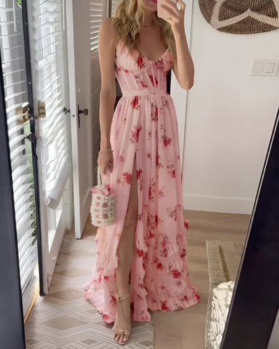 Raffaella™ | Abito midi con stampa floreale