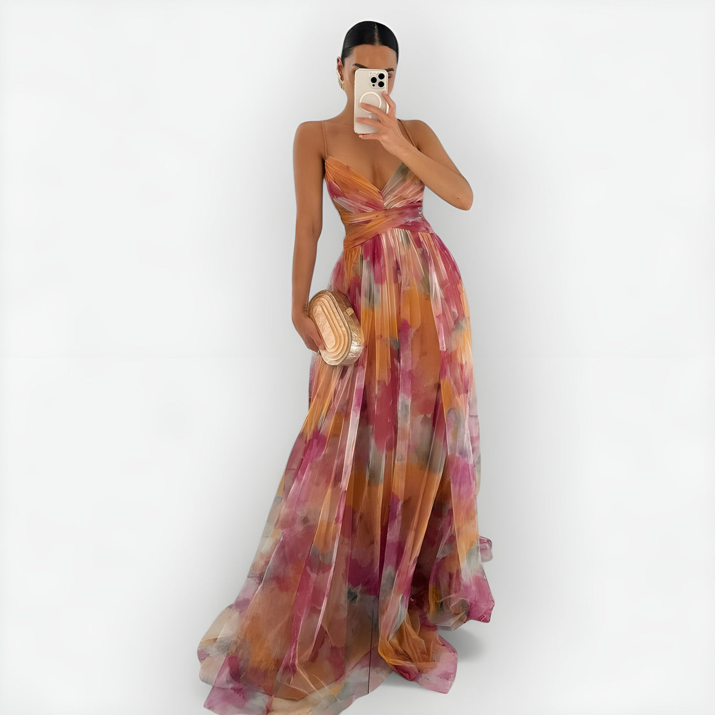 Rosa™ | Abito lungo floreale