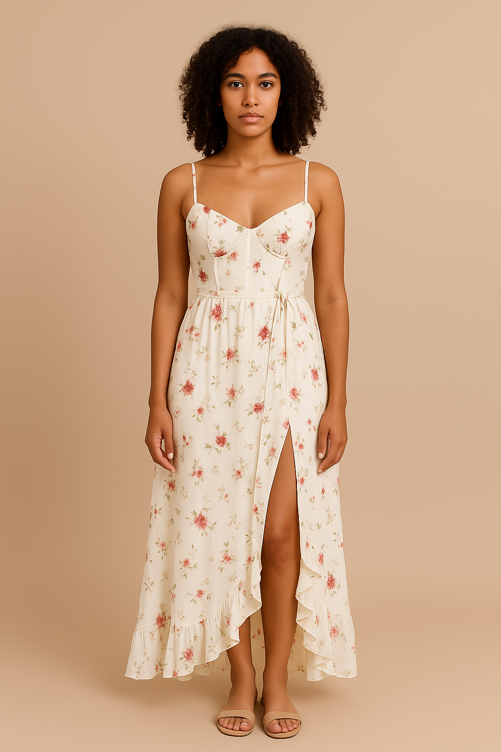 Raffaella™ | Abito midi con stampa floreale