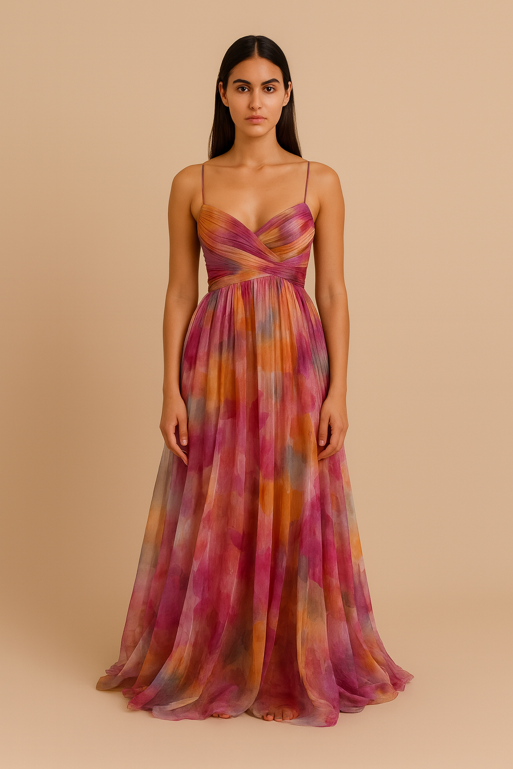 Rosa™ | Abito lungo floreale