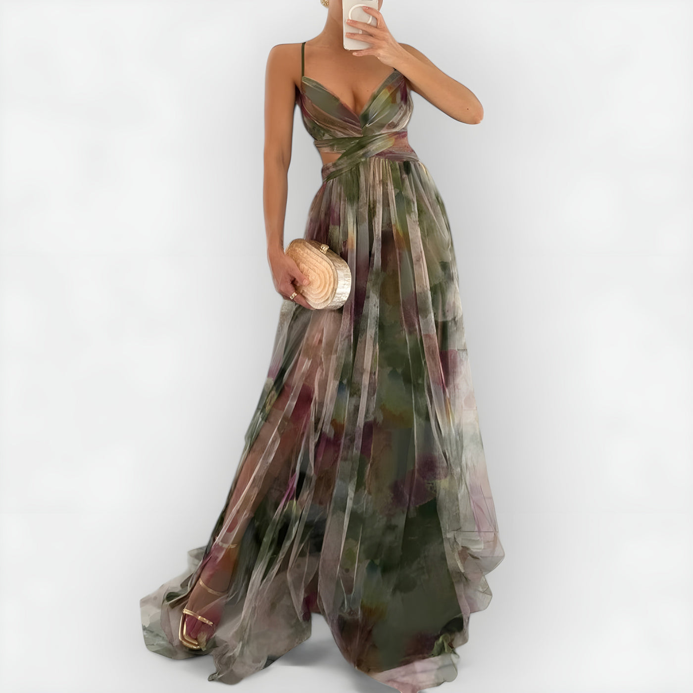 Rosa™ | Abito lungo floreale