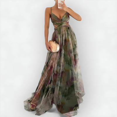 Rosa™ | Abito lungo floreale